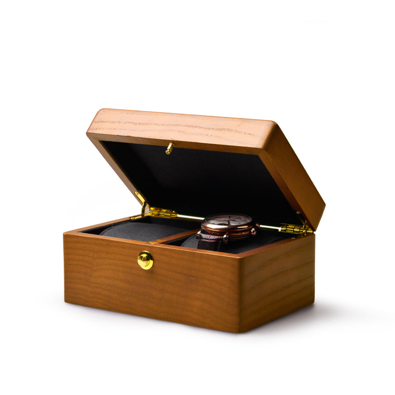Wooden Double Watch Case