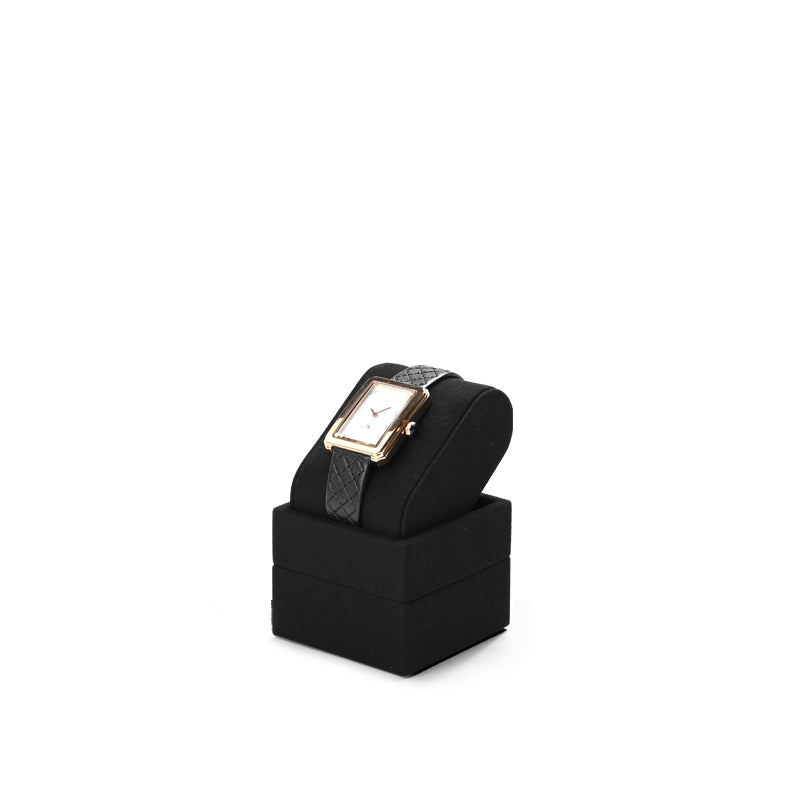 Black Microfiber Metal Watch Display Stand