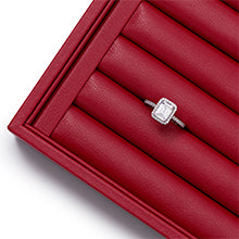 Red PU Leather Stackable Jewelry Display Tray