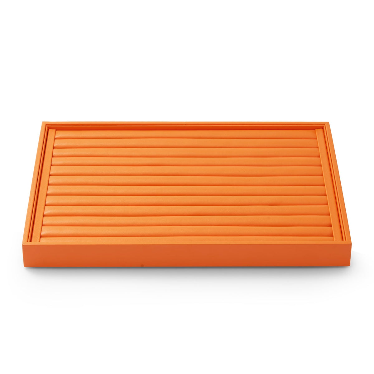 Orange PU Leather Stackable Jewelry Display Tray