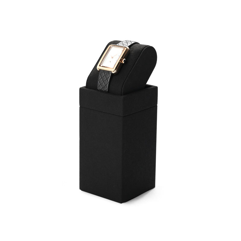 Black Microfiber Metal Watch Display Stand