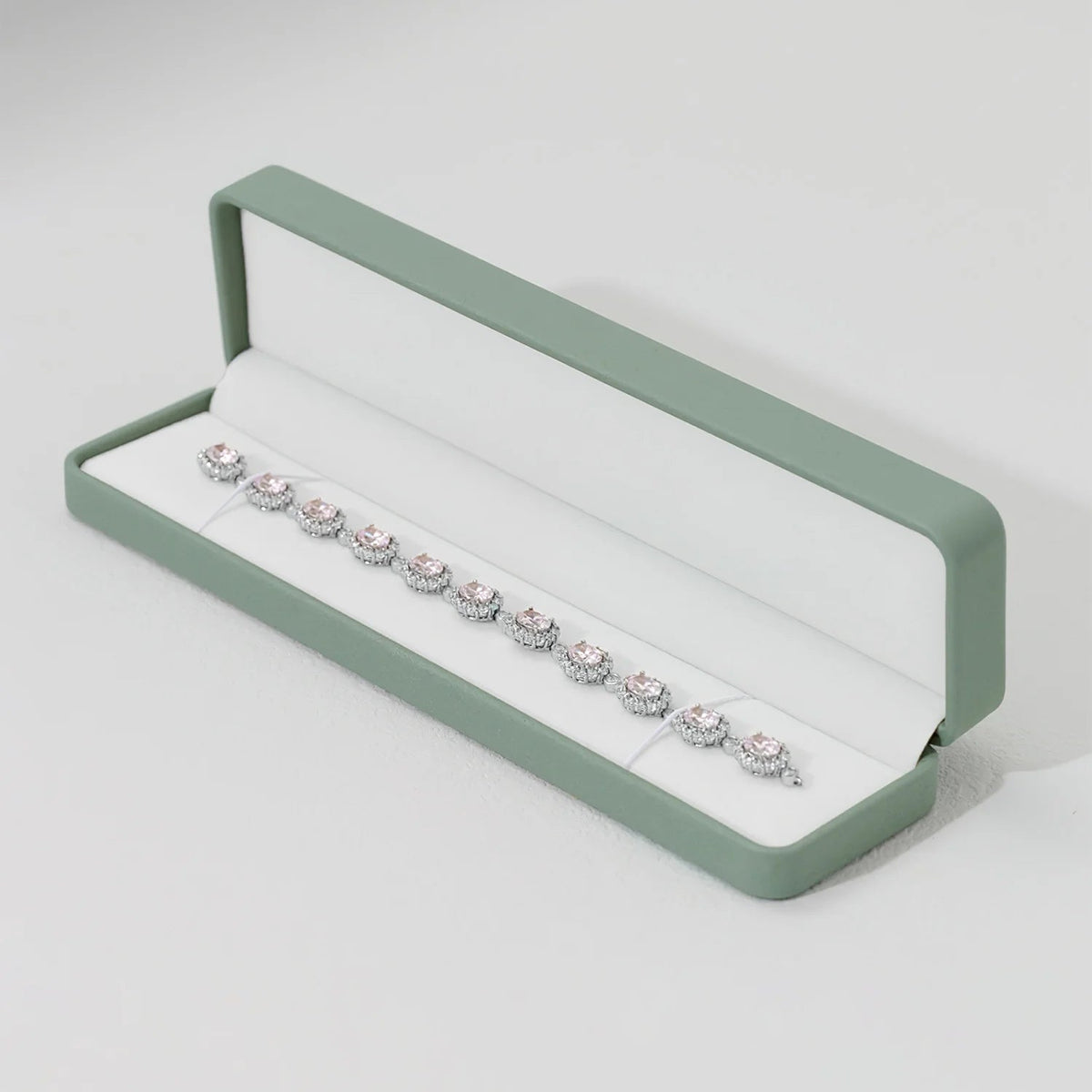 Green PU Leather Velvet Jewelry Box