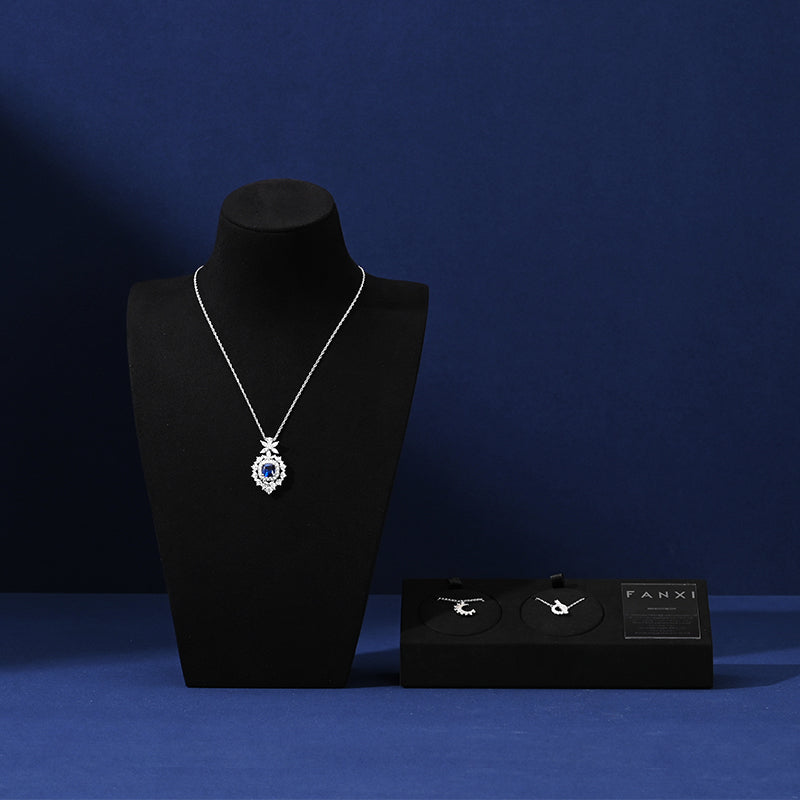 Black Microfiber Jewelry Display Set