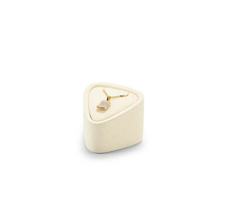 Beige Microfiber Jewelry Display Set