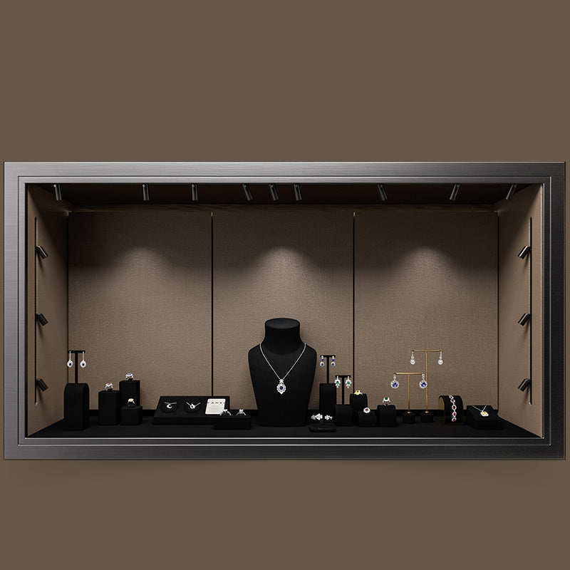 Black Microfiber Jewelry Display Set