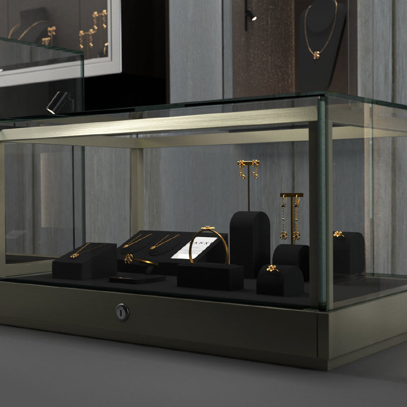 Black Microfiber Jewelry Display Set