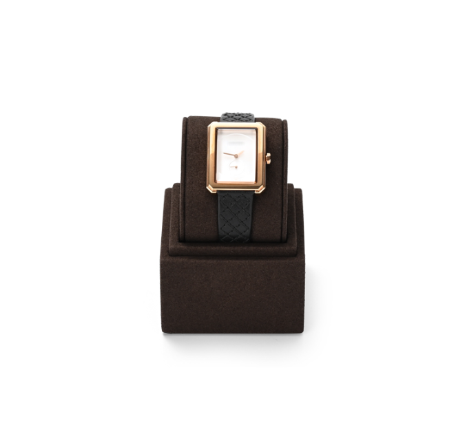 Brown Microfiber Metal Jewelry Display Stand