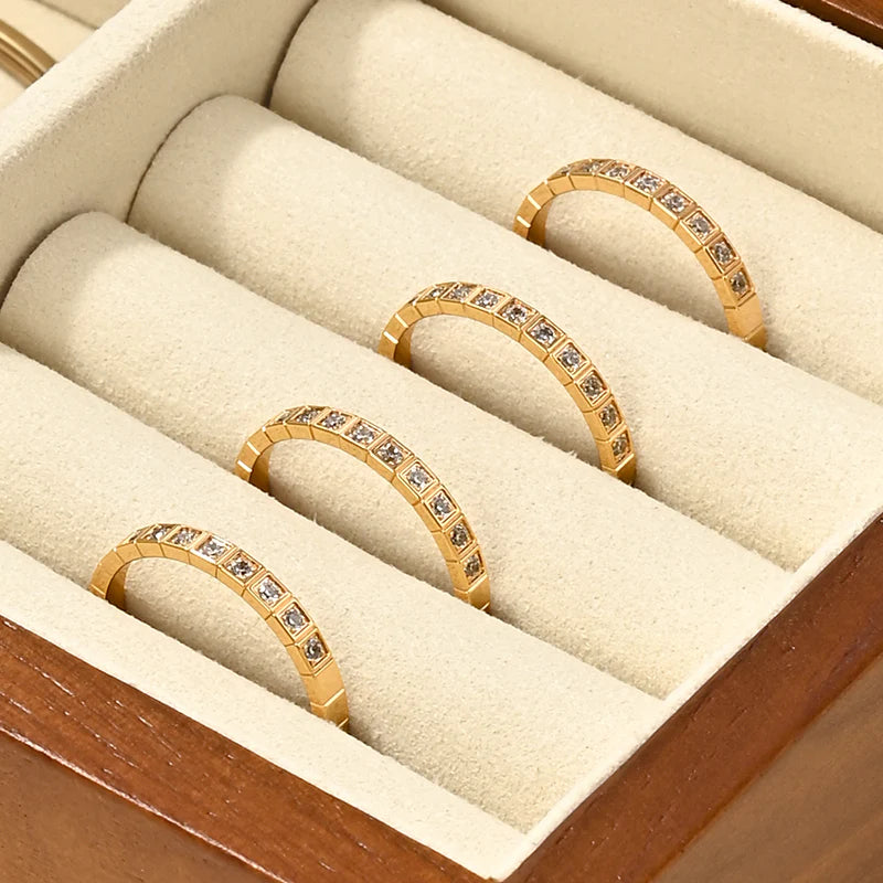 Microfiber Wooden Watch Case