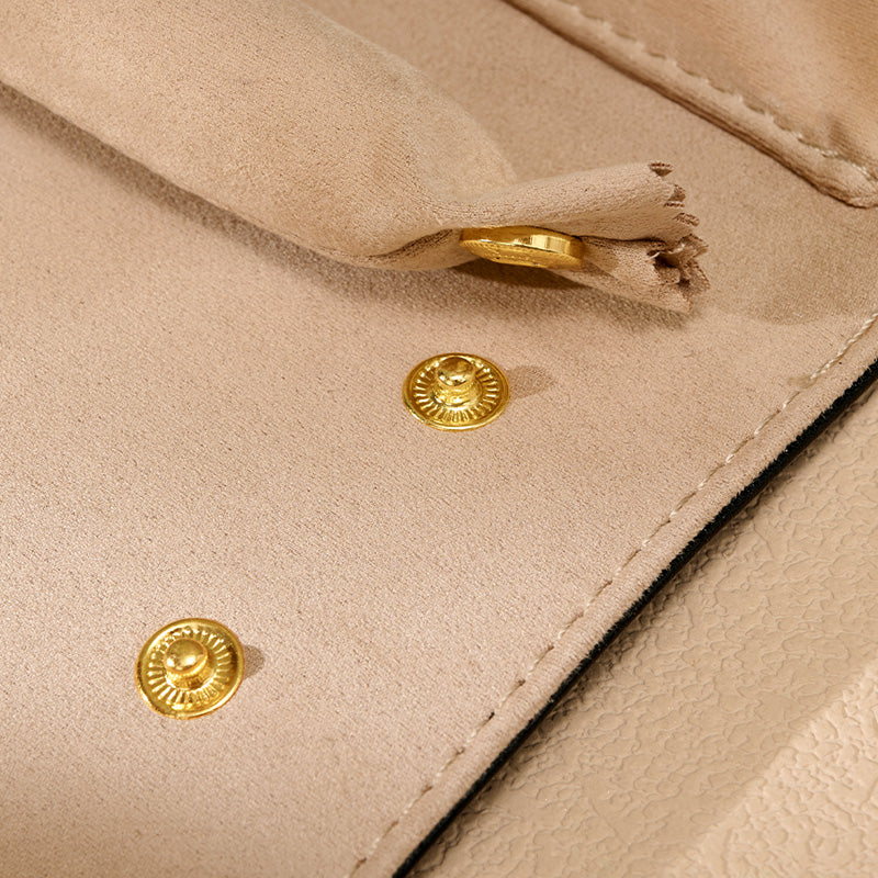 PU Leather Velvet Jewelry Pouch