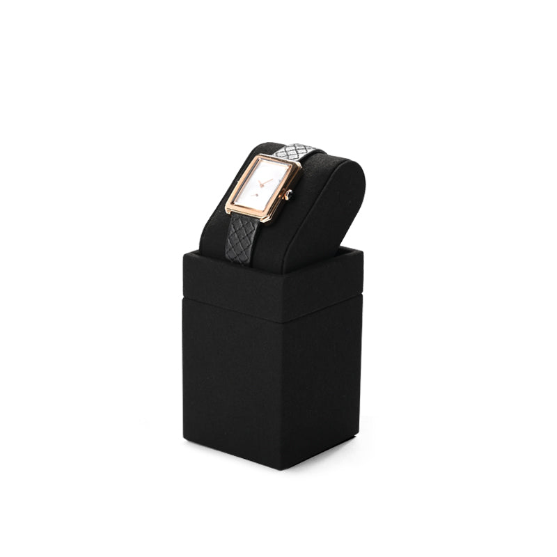 Black Microfiber Metal Watch Display Stand