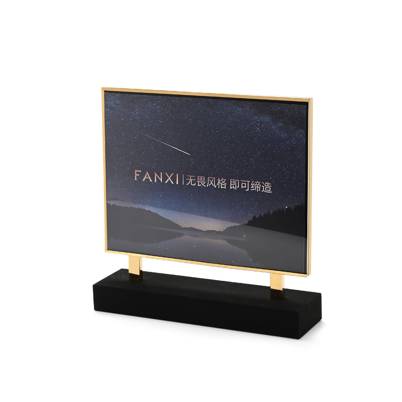 Black Microfiber Metal Watch Display Stand
