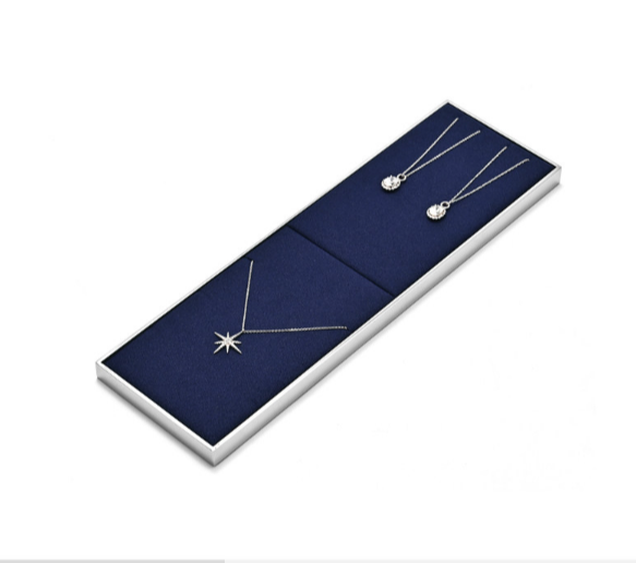 Blue Metal Jewelry Display Set
