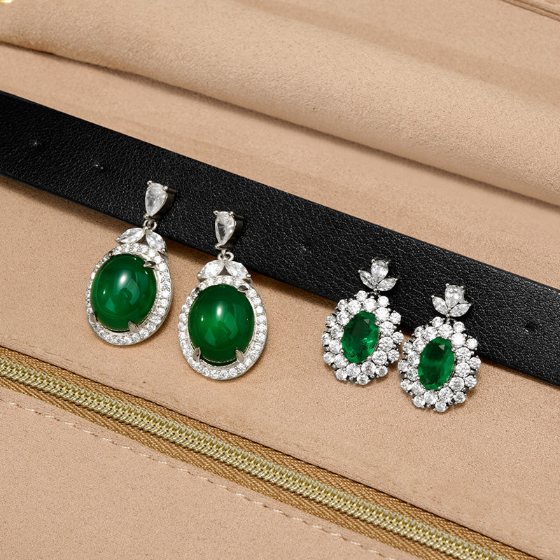 PU Leather Velvet Jewelry Pouch