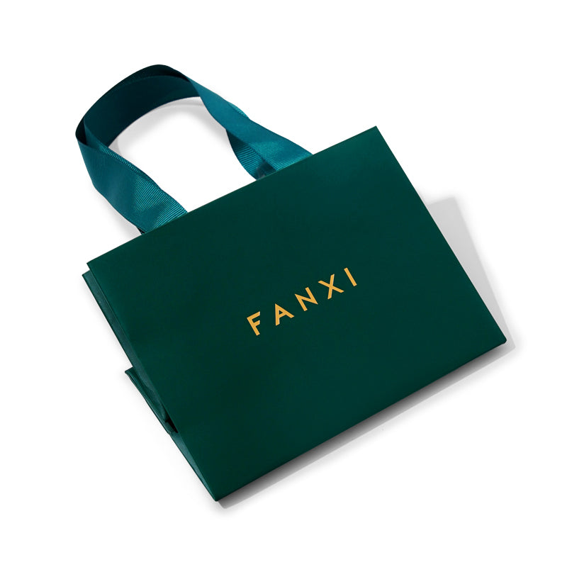 Green Paper Jewelry Pouch