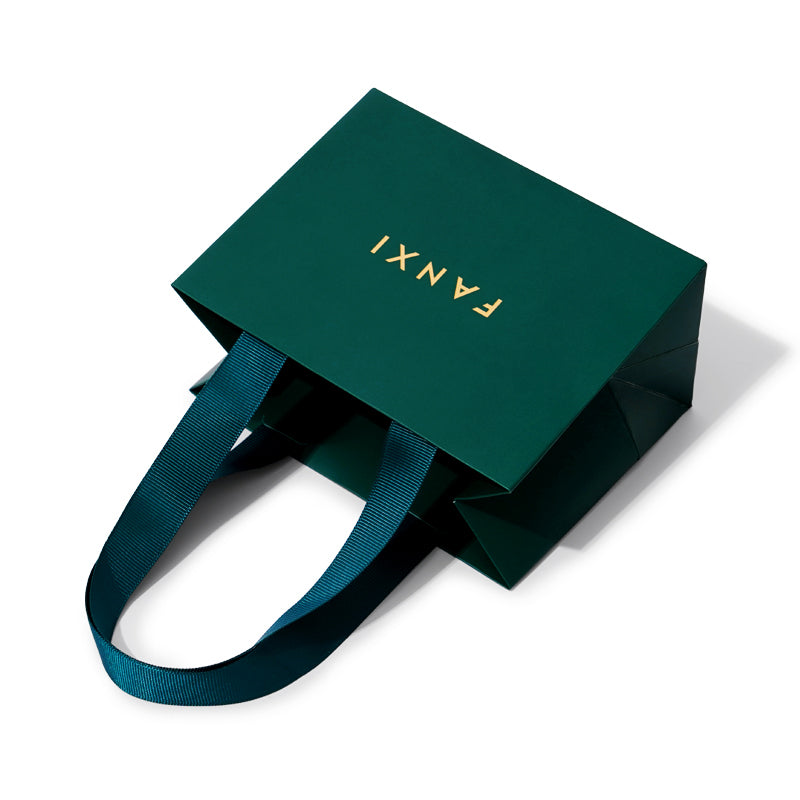 Green Paper Jewelry Pouch
