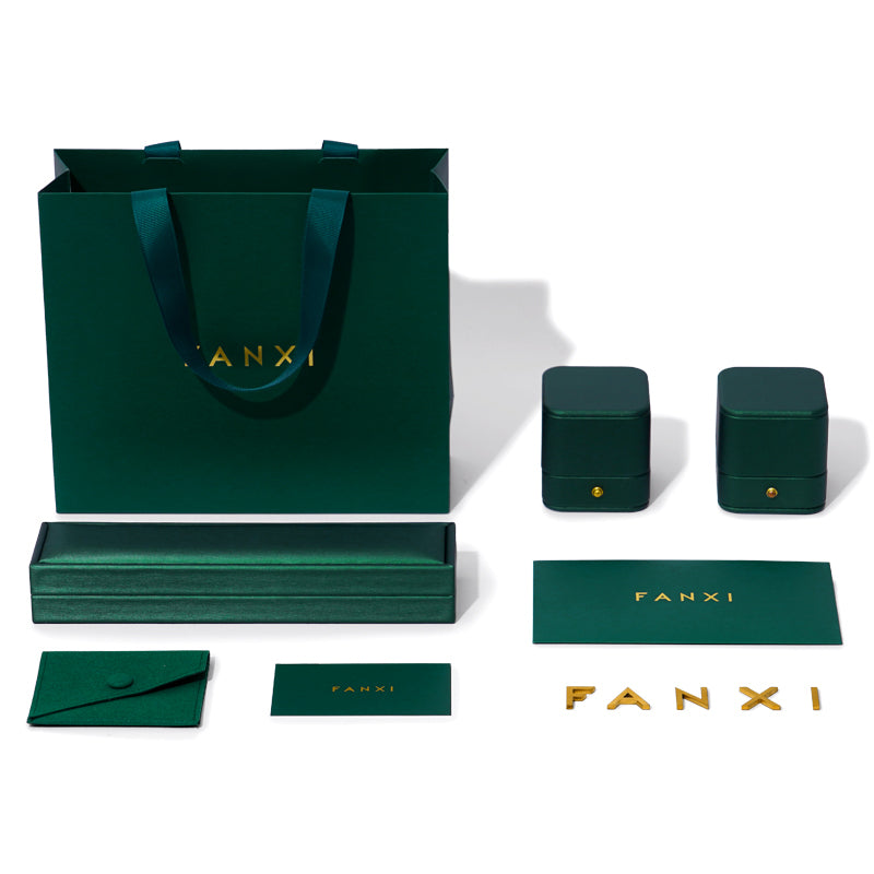 Green Paper Jewelry Pouch