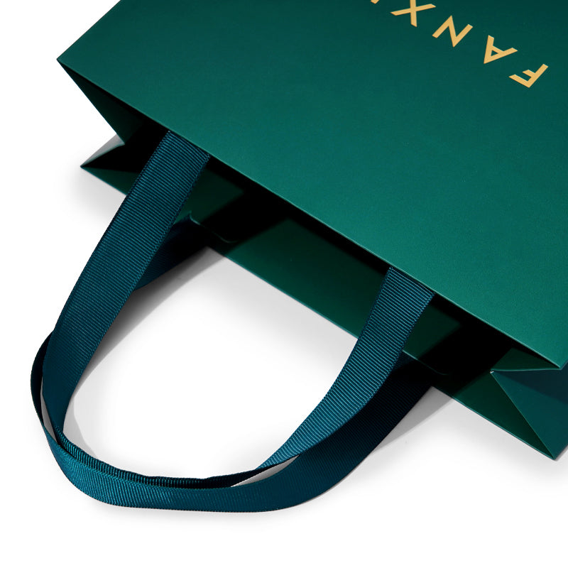 Green Paper Jewelry Pouch