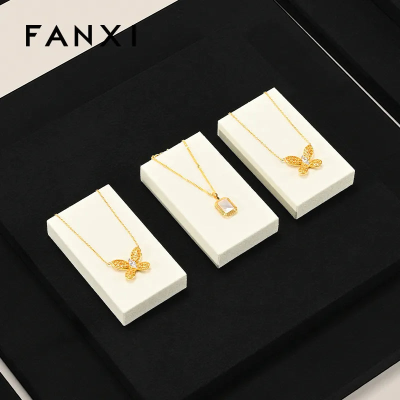 Gray Microfiber Jewelry Display Set