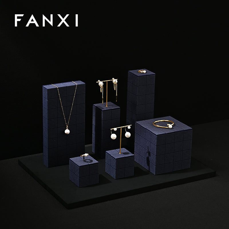Blue & Gold Jewelry Display Stand