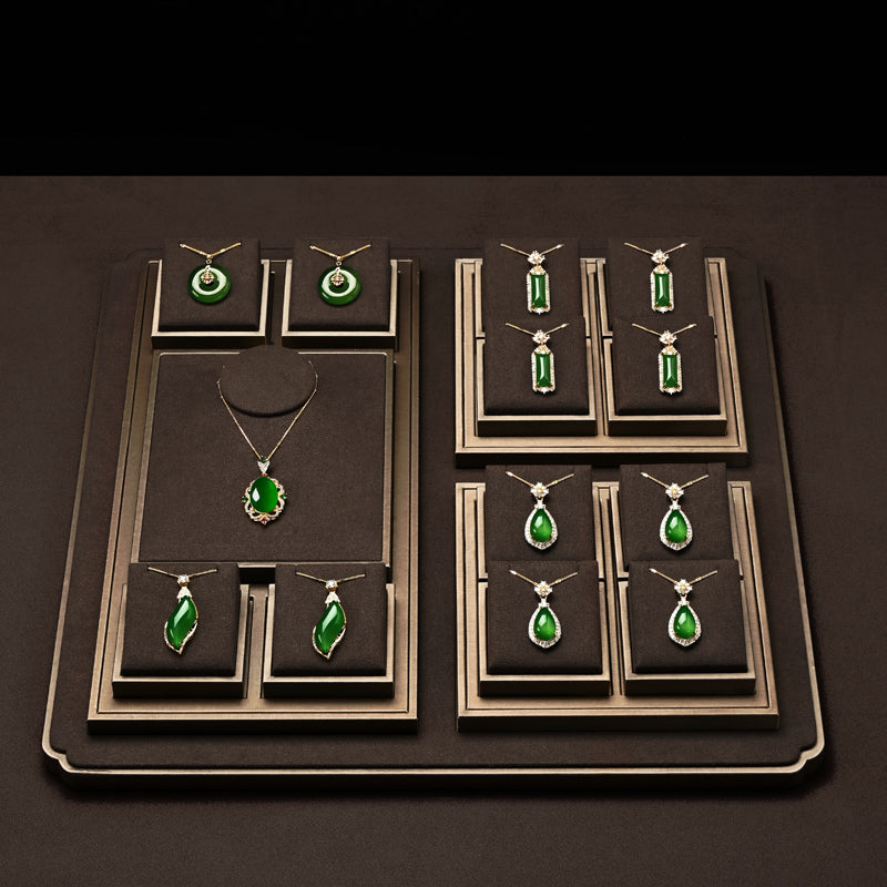 Brown PU Leather Jewelry Display Stand