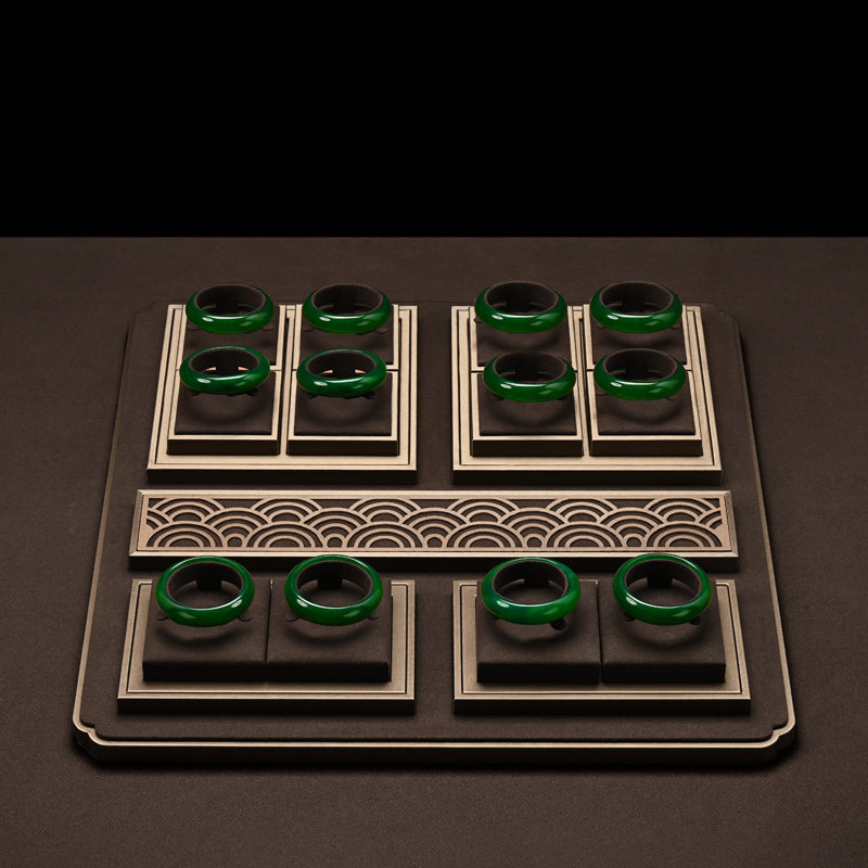 Brown PU Leather Jewelry Display Stand