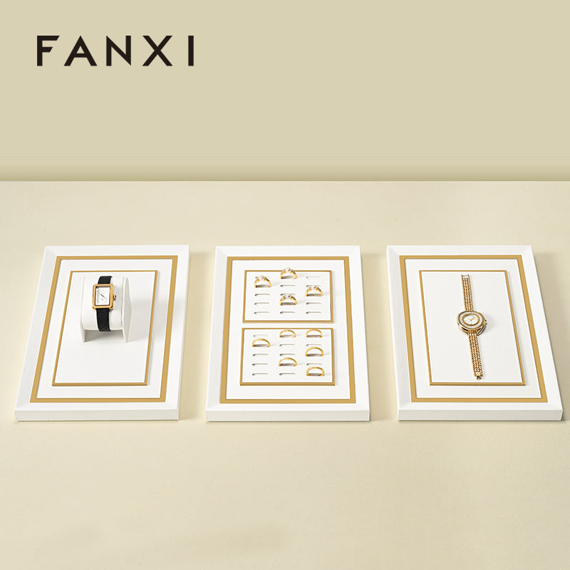 White Metal Jewelry Display Set