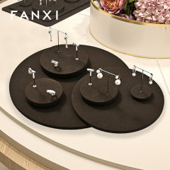 Coffee Microfiber Jewelry Display Set