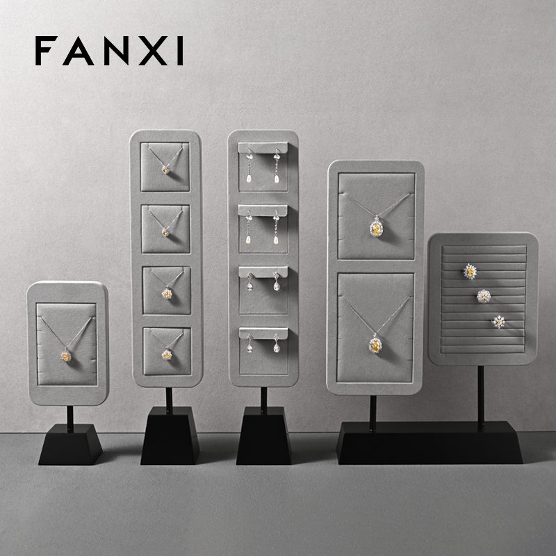 Black & White Leather Jewelry Display Stand