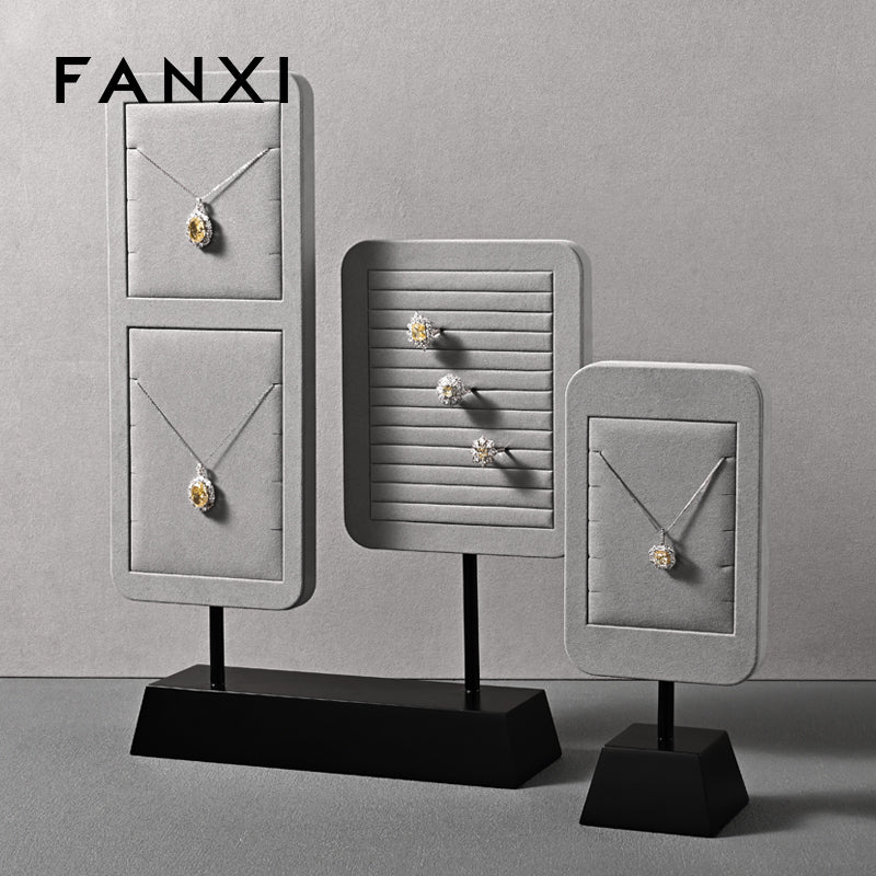 Black & White Leather Jewelry Display Stand