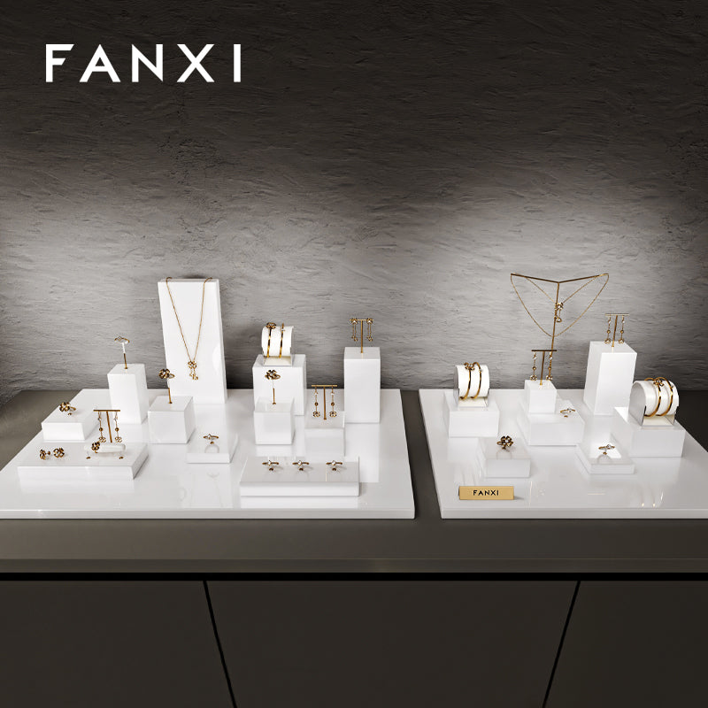 White MDF Jewelry Display Stand