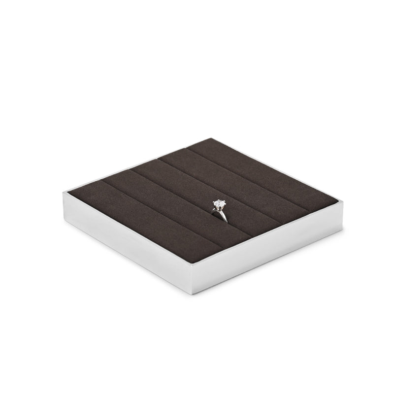 Brown Microfiber Metal Jewelry Display Stand