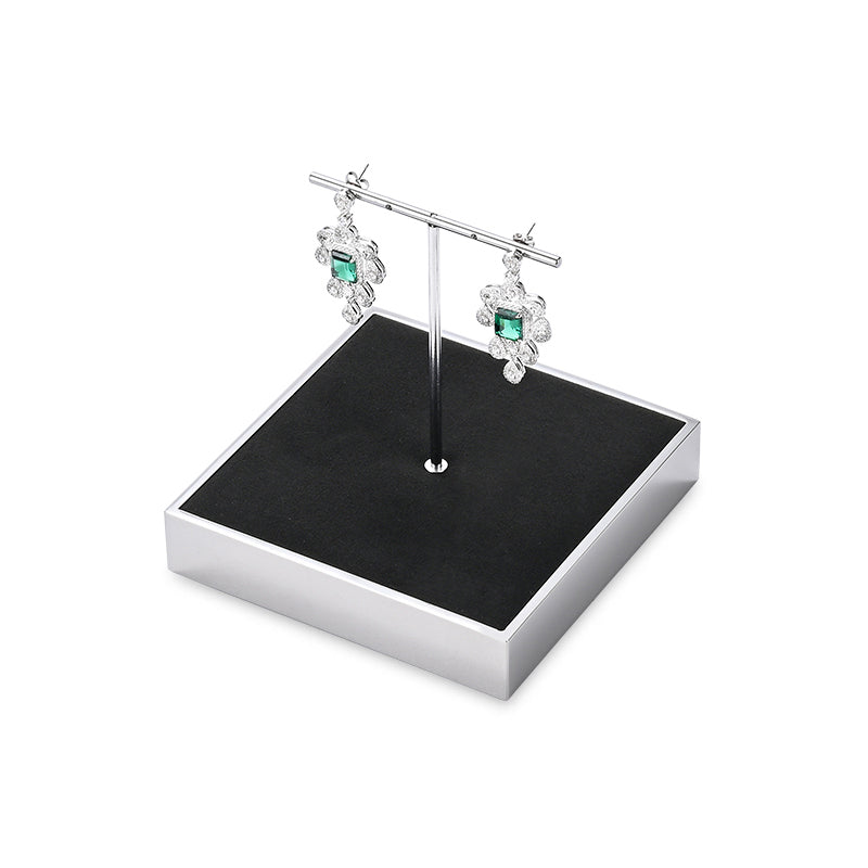 Black Microfiber Metal Jewelry Display Stand