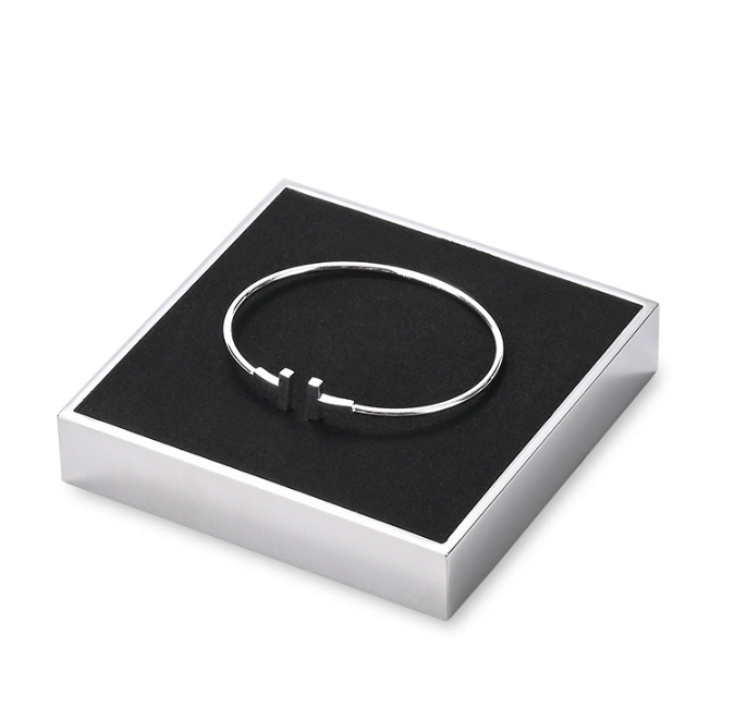 Black Microfiber Metal Jewelry Display Stand