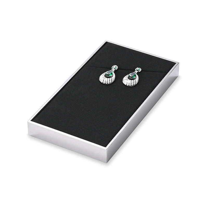 Black Microfiber Metal Jewelry Display Stand