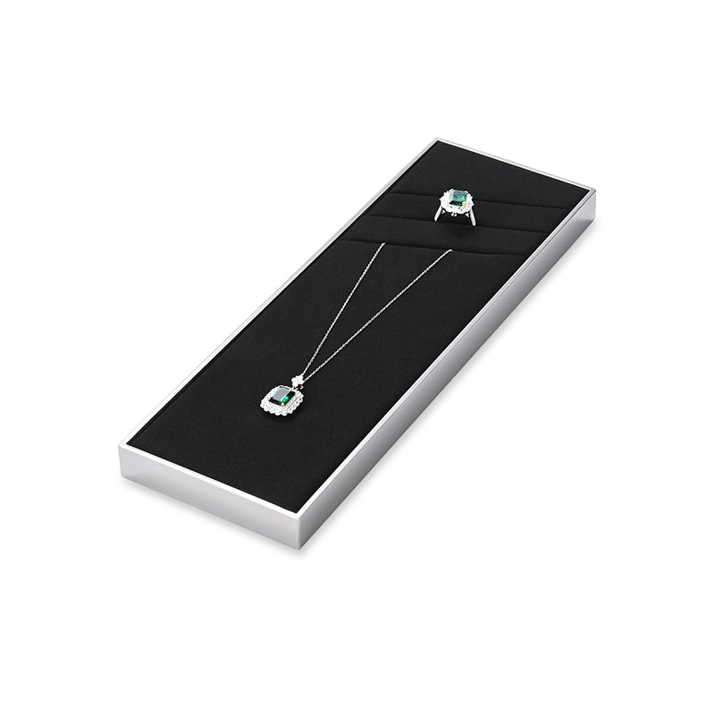 Black Microfiber Metal Jewelry Display Stand
