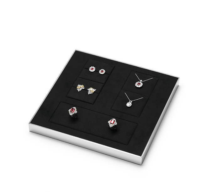 Black Microfiber Jewelry Display Stand