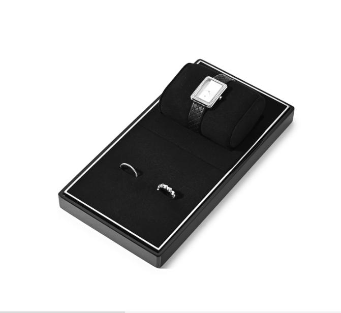 Black Microfiber Metal Jewelry Display Stand