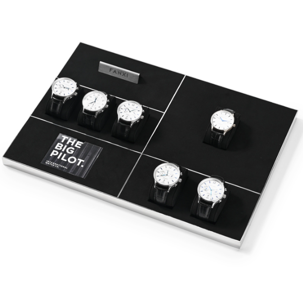 Black Microfiber Watch Display Stand