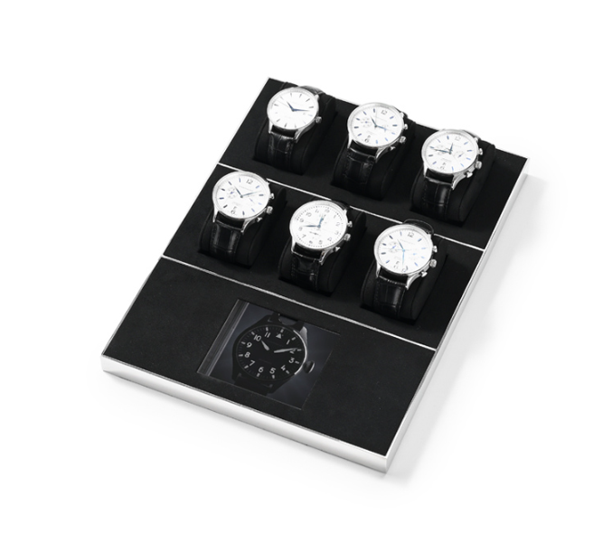 Black Microfiber Watch Display Stand