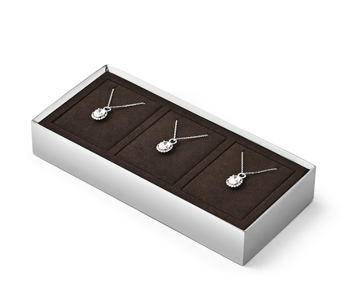 Brown Metal Jewelry Display Tray