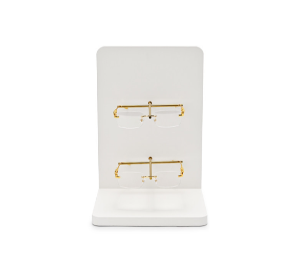 White Leather Metal Jewelry Display Stand