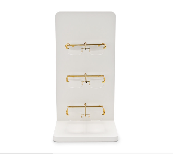 White Leather Metal Jewelry Display Stand