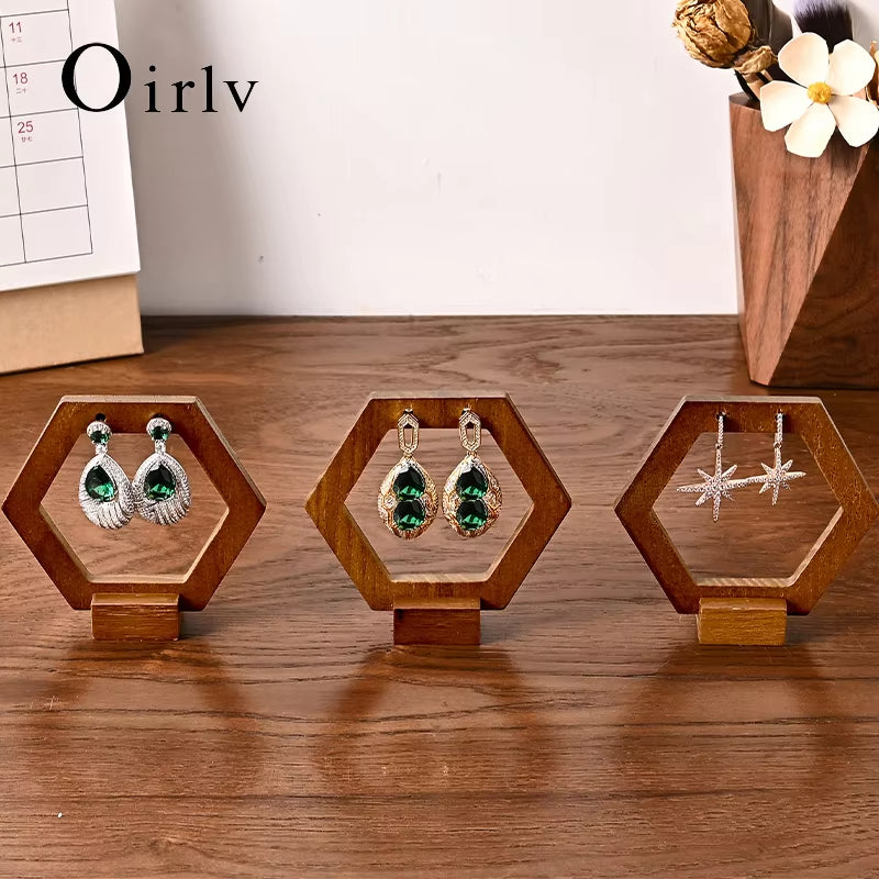 Wooden Earring Display Stand