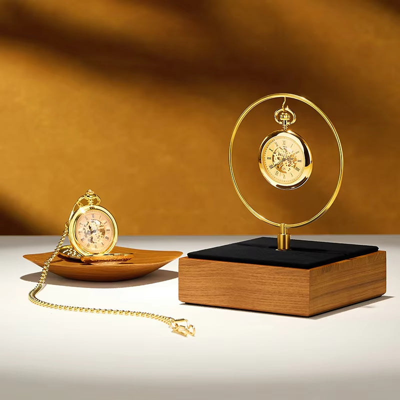 Metal Wooden Watch Display Set