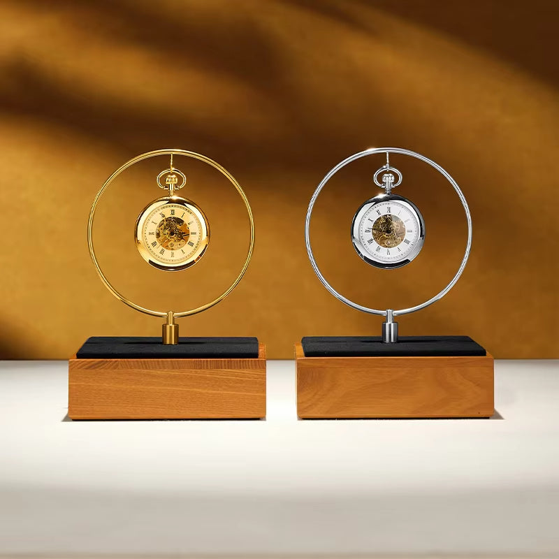 Metal Wooden Watch Display Set