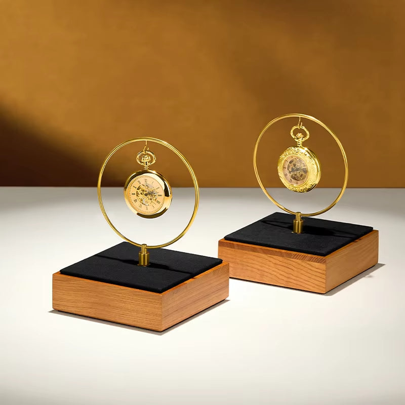 Metal Wooden Watch Display Set