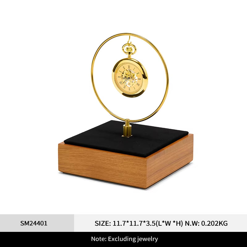 Metal Wooden Watch Display Set