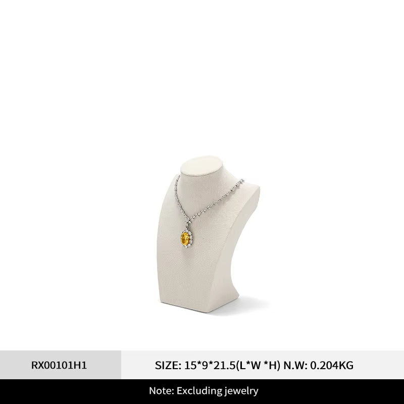 Linen Jewelry Display Bust