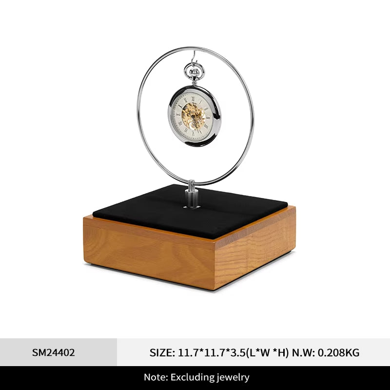 Metal Wooden Watch Display Set
