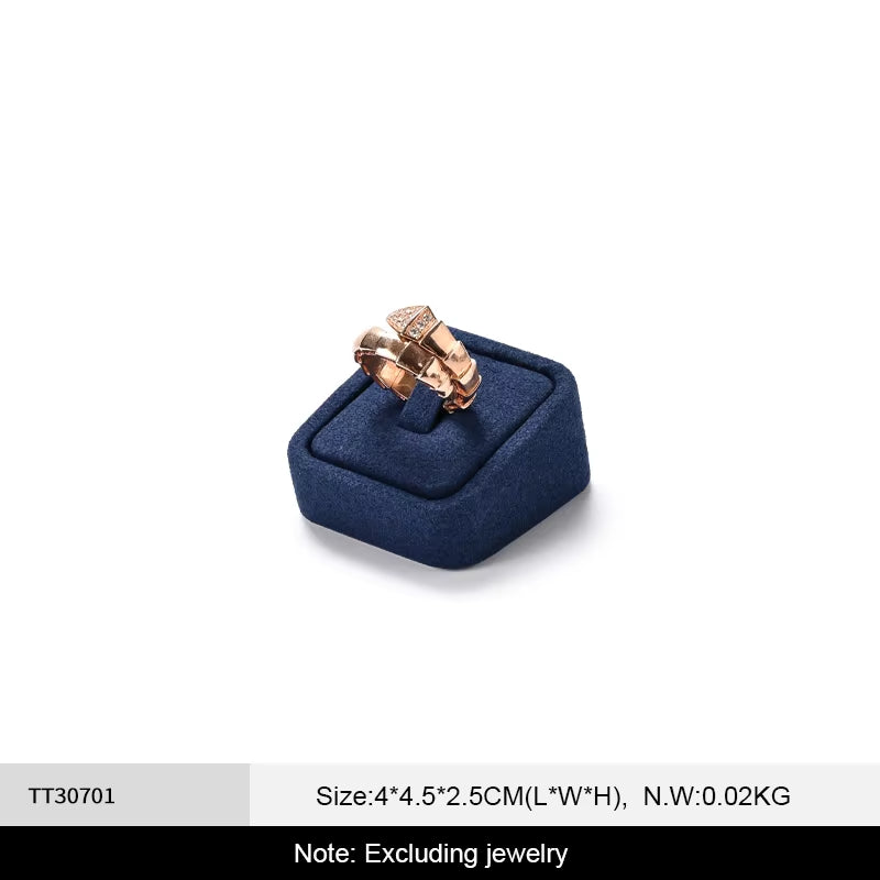 Blue Microfiber Jewelry Display Stand